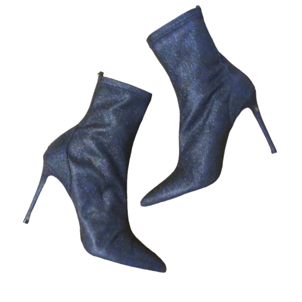 Badgley Mischka Jewel Angela Sparkly Ankle Glove Boot Bootie size 8